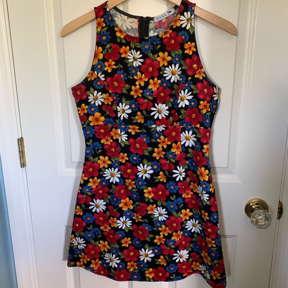 Floral Pattern Cocktail Dress